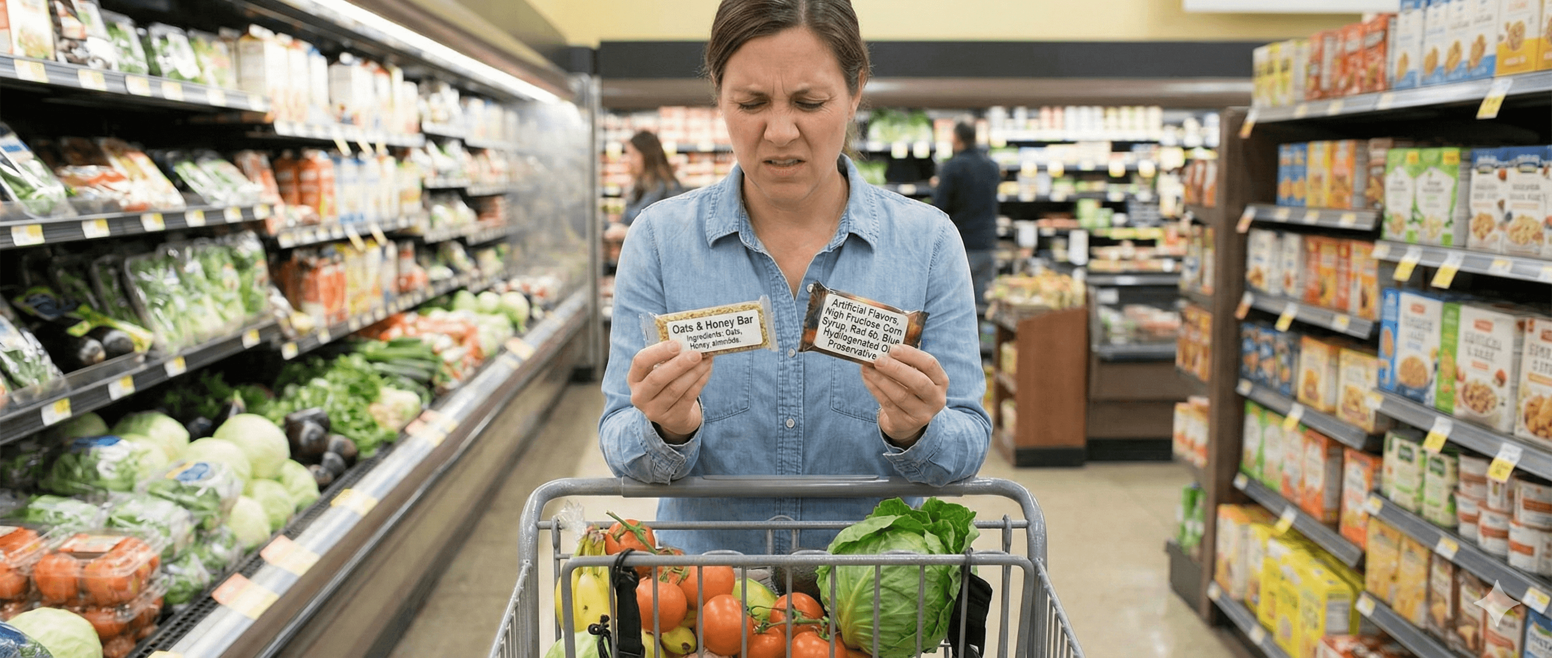 Reading food label